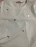 歌莉婭女裝t恤修身正肩純色圓領(lǐng)短袖西裝內(nèi)搭出游穿搭顯瘦上衣1E3J0B140 05W米白 S 曬單實(shí)拍圖