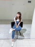 Ebonka彩虹老爹鞋女ins潮2025新款夏季鏤空網(wǎng)面透氣厚底內(nèi)增高小白鞋子 白色 37 曬單實(shí)拍圖