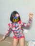 MiniPeace太平鳥(niǎo)童裝夏女童泳衣F2LCE2F19 彩花 140cm 曬單實(shí)拍圖