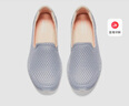 斯凱奇（Skechers）女鞋秋季淺口一腳蹬健步休閑運動(dòng)鞋舒適輕便懶人健步鞋124508 淺灰色/粉紅色/LLGPKGPK 37 曬單實(shí)拍圖