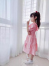 G.duck女童連衣裙夏裝2025新款韓版小女孩洋氣公主裙兒童短袖棉裙子潮 粉紅色 110 cm【適合100高左右穿】 曬單實(shí)拍圖