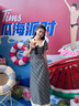 爾山集連衣裙夏季法式初戀甜美氣質(zhì)大碼女裝裙子女公主風長學院風 黑色 S 曬單實拍圖