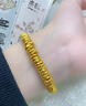 中國珠寶盤(pán)纏錢(qián)金黃金手鏈女款足金碎碎金手串生日情人節禮物送女朋友老婆 足金盤(pán)纏手串+品牌禮盒 金重約5.3g 克重多退少補（聯(lián)系客服） 曬單實(shí)拍圖