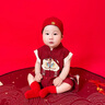 G.DUCKKIDS小黃鴨一周歲禮服男寶寶抓周衣服國風(fēng)百天百日宴滿月嬰兒衣服夏季 紅色+香囊 73cm 73碼3-7月建議寶寶6-8公斤 曬單實(shí)拍圖