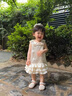 G.DUCKKIDS女童公主裙生日周歲禮服2025新款夏裝小童女寶寶洋氣禮服裙連衣裙 杏色 正版花朵蓬蓬公主裙 90 cm 曬單實拍圖