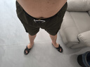 邦帥邁夏季男士短褲五分褲中褲運動沙灘工裝褲休閑褲寬松多口袋大碼男褲 軍綠+黑色 38/2尺9-3尺 曬單實拍圖