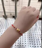 CNLV老鳳凰黃金3D硬金貔貅搭配和田玉轉(zhuǎn)運(yùn)珠999足金男女寶寶手鏈禮物 足金貔貅+2金珠+瑪瑙紅繩手鏈 曬單實(shí)拍圖