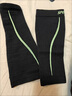 OSKV小腿護腿套兒童騎行跑步健身足球籃球小腿壓力襪套男女運動(dòng)壓縮襪 黑綠-一雙裝 S /M 曬單實(shí)拍圖
