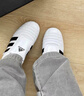 阿迪達(dá)斯 （adidas）男女大童Originals Taekwondo低幫黑白百搭防滑輕便運(yùn)動(dòng)鞋 JQ4774 曬單實(shí)拍圖