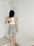 Calvin Klein內(nèi)衣【七夕禮盒明星同款摩登引力帶】女ck輕運動美背文胸QF3785AD 100-月光白 M 推薦75B-85A 曬單實拍圖