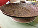 可可屋日本原裝進(jìn)口美濃燒復(fù)古摩洛哥風(fēng)陶瓷餐具料理壽司盤(pán)菜盤(pán)圓盤(pán)西餐 ZAH-15深盤(pán) 伊賀 1個(gè) 20.5cm 曬單實(shí)拍圖