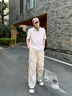 Wassup Sohot休閑褲男夏季工裝褲冰絲速干戶外傘兵闊腿運(yùn)動(dòng)褲 淺灰 XL 曬單實(shí)拍圖