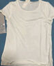 金三塔真絲T恤女100%桑蠶絲針織短袖修身圓領(lǐng)春夏純色上衣 白色 大圓領(lǐng) M 曬單實(shí)拍圖