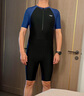 WATERTIME/水川 泳衣男全身連體男士防尷尬速干透氣平角游泳褲游泳裝備 L 曬單實(shí)拍圖