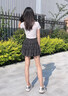 佐敘黑色碎花蛋糕短裙女夏季2025新款高腰遮肚顯瘦包臀裙氣質(zhì)甜美短裙 黑色 M （80-95斤） 曬單實拍圖