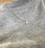 喜鉆遇見白18K金鉆石吊墜女牛頭款鉆石項墜鎖骨鏈送女友生日禮物 鉑金30分效果 曬單實拍圖