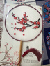 德國品質(zhì)古風(fēng)扇子中國古風(fēng)刺繡團(tuán)扇夏季復(fù)古代漢服旗袍蘇繡圓形 春天綠色 跳舞扇 曬單實(shí)拍圖