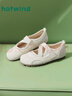 熱風(fēng)（Hotwind）運動(dòng)瑪麗珍鞋通勤女鞋春秋甜美芭蕾交叉綁帶淺口透氣平底單鞋 03米色 35 225mm 曬單實(shí)拍圖