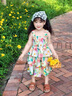 G.DUCKKIDS小黃鴨女童吊帶裙夏季2025新款兒童連衣裙薄款公主裙女寶寶碎花裙 碎花連衣裙 120 (建議105-115cm 4-5.2周歲) 曬單實(shí)拍圖