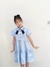 G.DUCKKIDS小黃鴨童裝女童連衣裙夏裝兒童洋氣學(xué)院風(fēng)夏季女孩短袖公主裙子 泡泡袖學(xué)院風(fēng)裙 130 (建議115-125cm 5.2-7周歲) 曬單實(shí)拍圖