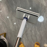JCZS德國品牌洗臉巾拖把夾懶人專用自動(dòng)夾布免手洗多功能一次性毛巾迷 【去水漬刮刀款105cm-白】送兩件 曬單實(shí)拍圖
