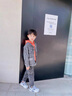 G.DUCKKIDS兒童裝男童秋裝套裝2024新款春秋款中大童男孩牛仔帥氣秋季衣服潮 灰色三件套 160cm 曬單實(shí)拍圖