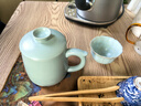 金鑲玉茶杯 仿宋汝窯陶瓷家用茶水分離泡茶杯子功夫茶具送禮盒高檔 知雅 曬單實拍圖