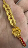 中國(guó)黃金（CHINA GOLD）蓮花五帝錢黃金手鏈女足金蓮花錢幣編織手繩七夕送女朋友生日禮物 【京速達(dá)】蓮花五帝錢幣紅手繩  約0.9g 【克重多退少補(bǔ) 以實(shí)物克重為準(zhǔn)】 曬單實(shí)拍圖