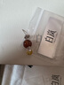 白嵐雙珀耳釘女琥珀925銀耳飾小眾氣質(zhì)感精致大氣七夕情人節禮物送老 深色琥珀耳釘 曬單實(shí)拍圖