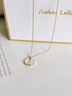 Amber Lollipop張杰同款貝母項鏈女字母吊墜鎖骨鏈周年紀念日生日禮物送女友老婆 金色烙印-Y 曬單實(shí)拍圖