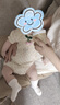 凡獵嬰兒夏裝新生兒衣服女寶寶連體衣滿(mǎn)月哈衣夏季薄款包屁衣純棉 米白色 73cm 曬單實(shí)拍圖