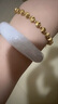 伊莎維拉18K金手鏈女尋夢(mèng)貓眼K金手鏈黃金路路通手飾Au750轉(zhuǎn)運(yùn)珠 18k黃金5mm貓眼手鏈19CM約3.5g 曬單實(shí)拍圖