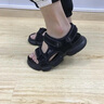 Jeep吉普透氣涼鞋男夏季真牛皮百搭沙灘鞋男軟底防滑輕便戶外男士涼鞋 黑色(皮鞋碼) 41 曬單實(shí)拍圖