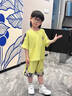 Dudant國(guó)際品牌男童短袖t恤夏裝套裝2025新款衣服寶寶上衣男孩休閑時(shí)髦 秋款綠色長(zhǎng)袖 120 cm 曬單實(shí)拍圖