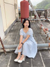 CAMILA KSENIA瑪麗珍鞋女2025新款夏季休閑百搭粗跟增高珍珠伴娘鞋子 米白色 37 曬單實(shí)拍圖