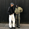 卡圖弛黑色座山蟒夾克外套男春秋季美式cleanfit高街潮牌教練飛行棒球服 黑色 XL 曬單實拍圖