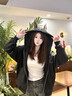 BJHG不計后果郭俊辰同款杜賓美式開衫衛(wèi)衣男女秋新款潮牌重磅夾克外套 黑格雷色 XL 曬單實拍圖