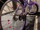 鳳凰兒童自行車(chē)中大童公主款可折疊車(chē)6-8-12歲青少女腳踏車(chē)童車(chē)學(xué)生車(chē) 旅程-黑色外胎 紫色 20寸（適合130-150cm) 曬單實(shí)拍圖