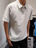 7家優(yōu)品 polo衫短袖t恤男士夏季新款太空棉美式重磅寬松正肩半袖上衣男 LYZXF-T766灰色 XL 曬單實(shí)拍圖