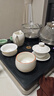 金鑲玉茶杯主人杯 茶具白陶瓷汝窯可養(yǎng)開片送禮品物盒  白汝羅漢杯 曬單實拍圖