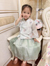 G.DUCKKIDS女寶寶唐裝國風(fēng)連衣裙套裝2025新款夏裝古風(fēng)公主裙小女孩漢服裙子 綠色 120 建議身高110-120cm6-7歲cm 曬單實(shí)拍圖