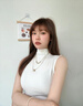 小米星雙層疊戴鋯石項鏈女款毛衣鏈感輕奢小眾鎖骨頸鏈2025新款配飾 雙層疊戴鋯石項鏈 曬單實(shí)拍圖