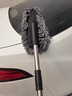 汽車(chē)專(zhuān)用除塵撣子可伸縮擦車(chē)神器車(chē)用軟毛洗車(chē)工具用品車(chē)內車(chē)洗車(chē)拖把 【灰色大刷】伸縮款+小刷 曬單實(shí)拍圖