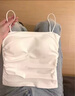 FitonTon吊帶背心女士帶胸墊外穿美背文胸一體休閑百搭純欲風運動內(nèi)衣女白 曬單實拍圖