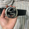 古馳GUCCI古馳 牛皮  腰帶 男款 黑色 寬3.7cm  奢侈品 禮物 黑色 85 曬單實(shí)拍圖