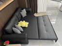 山大王真皮沙發(fā)床一體兩用2025黑色折疊多功能客廳1.5小戶型坐臥沙發(fā)床 外徑2.1米可儲物 加厚1.8MM納帕真皮：海綿+椰棕 曬單實(shí)拍圖