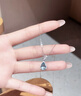 花影（HUAYING）輕奢純銀項鏈女士經(jīng)典高級感首飾品紀念日生日禮物送女友老婆 優(yōu)雅藍*蝶夢項鏈*精美禮盒 曬單實拍圖