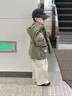 G.DUCKKIDS男童工裝馬甲帥氣寶寶連帽外套2025春秋新款兒童坎肩馬夾外穿潮酷 軍綠色馬甲 春秋款 90 cm 曬單實(shí)拍圖