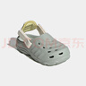 阿迪達(dá)斯 （adidas）男女童休閑涼鞋運(yùn)動透氣洞洞鞋沙灘鞋JS3729 銀色  38  曬單實(shí)拍圖