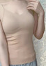 古今（GUJIN）無(wú)痕保暖背心女打底吊帶背心帶胸墊含桑蠶絲貼片女士秋冬新款 曬單實(shí)拍圖